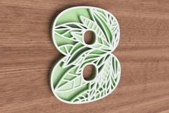 Layered Botanical Number Laser Cut File - Number 8 Product Image 2