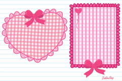 Valentine PNG, Hand Drawn Coquette Valentine Frame PNG Product Image 6