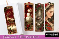 Vintage Christmas Bookmark - Retro Christmas Bookmarks PNG Product Image 1
