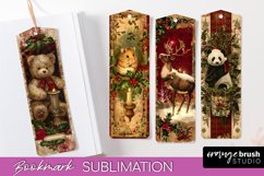 Vintage Christmas Bookmark - Retro Christmas Bookmarks PNG Product Image 1