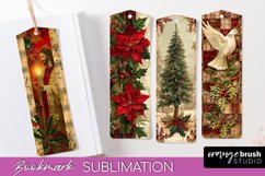 Vintage Christmas Bookmark - Retro Christmas Bookmarks PNG Product Image 1