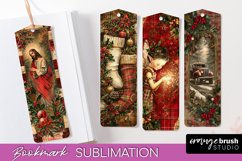 Vintage Christmas Bookmark - Retro Christmas Bookmarks PNG Product Image 1