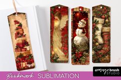 Vintage Christmas Bookmark - Retro Christmas Bookmarks PNG Product Image 1