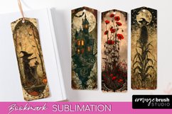 Vintage Halloween Bookmark - Printable Scrapbook Bookmarks Product Image 1