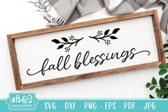 Fall Blessings SVG | Autumn SVG | Fall Home Decor Design Product Image 1