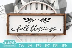 Fall Blessings SVG | Autumn SVG | Fall Home Decor Design Product Image 3