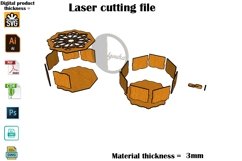 Gift box and chocolates SVG 3mm - Laser Cut File Product Image 5