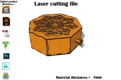 Gift box and chocolates SVG 3mm - Laser Cut File Product Image 2