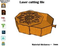 Gift box and chocolates SVG 3mm - Laser Cut File Product Image 4