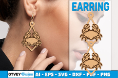 Zodiac Earring Lasercut | Earring Design Lasercut Product Image 2