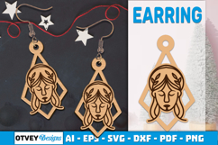 Zodiac Earring Lasercut | Earring Design Lasercut Product Image 1