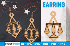 Zodiac Earring Lasercut | Earring Design Lasercut Product Image 2