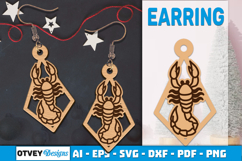 Zodiac Earring Lasercut | Earring Design Lasercut Product Image 1