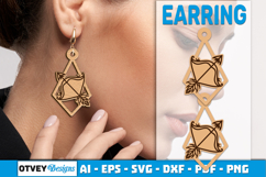 Zodiac Earring Lasercut | Earring Design Lasercut Product Image 1