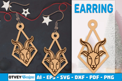 Zodiac Earring Lasercut | Earring Design Lasercut Product Image 1
