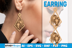 Zodiac Earring Lasercut | Earring Design Lasercut Product Image 1