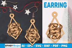 Zodiac Earring Lasercut | Earring Design Lasercut Product Image 1