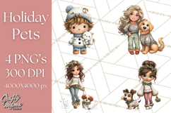 Matching Christmas Sweaters Clipart PNG, Pet Owners Clip Art Product Image 1