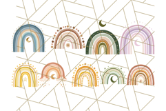 Boho Rainbow PNG Clipart, Earthy Arches &amp; Minimal Shapes Product Image 8