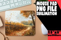 Fall Mouse Pad Design Watercolor Autumn Art Product Image 1