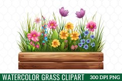 Watercolor Grass Clipart Product Image 1
