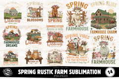 Spring Rustic Farm Sublimation Clipart Product Image 1