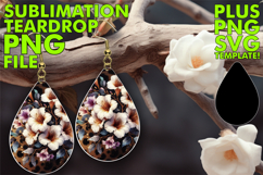 BRIGHT Teardrop Earrings Gift PNG, Leopard Prints Product Image 1