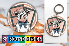 Joyful Coaster Round Style, Cute Cow Product Image 1