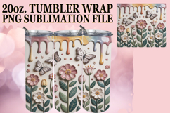 Enchanted Journeys 20oz tumbler wrap, 3D Flowers Product Image 1