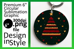 Charming Round Design Keychain Artwork , Holiday Product Image 1