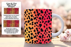 Bright Glitter Leopard Print Mug Wrap 11oz/15oz Design Product Image 1