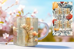 Spring Floral Stripe Mug Wrap - Vibrant Charm Product Image 1