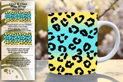 Colorful Gradient Leopard Mug Wrap - Abstract 11oz 15oz Product Image 1