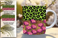 Cute 15oz Mug Wrap Png Artwork , Leopard Print Product Image 1