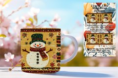 Gorgeous 11oz Mug Wrap Png Artwork , Snowman Product Image 1