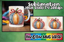 Beautiful sunsets sublimation mug wrap, Pumpkin Watercolor Product Image 1