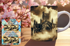 Nature 15oz Mug Wrap Png Design , Horror Halloween Product Image 1