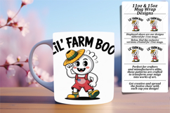 Bold 11oz Mug Wrap Png Artwork , Funny Ghost Product Image 1