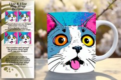Feline Brushstrokes: Sublimation Mug Wrap Product Image 1