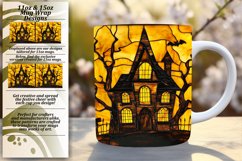 Spooky Autumn Stained Glass Mug 11oz 15oz Design Product Image 1