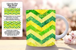 Shiny Glitter Stripe Mug 11oz/15oz Wrap with Colorful Art Product Image 1