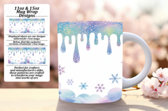 Bright 15oz Mug Wrap Png Design , Christmas Product Image 1