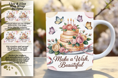 Sublimation 15oz Mug Wrap Png Template , Girl Quote Product Image 1