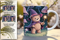 Radiant 11oz Mug Wrap Png Artwork , Cute Bear Product Image 1