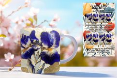 Glamorous 15oz Mug Wrap Png Artwork , 3D Flower Product Image 1