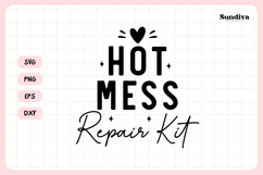 Funny Hangover Kit Saying SVG | Hot Mess Repair Kit Product Image 3