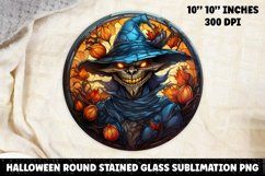 Halloween Stained Glass Sublimation PNG | Skull | Ghost Product Image 1