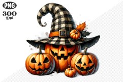 Halloween Pumpkins Sublimation - Clipart PNG Design Product Image 1