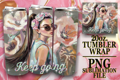 Joyful smiles 20oz tumbler wrap, Woman Product Image 1