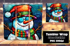 3D Snowman Christmas Holiday Vibrant Tumbler 20oz Product Image 1